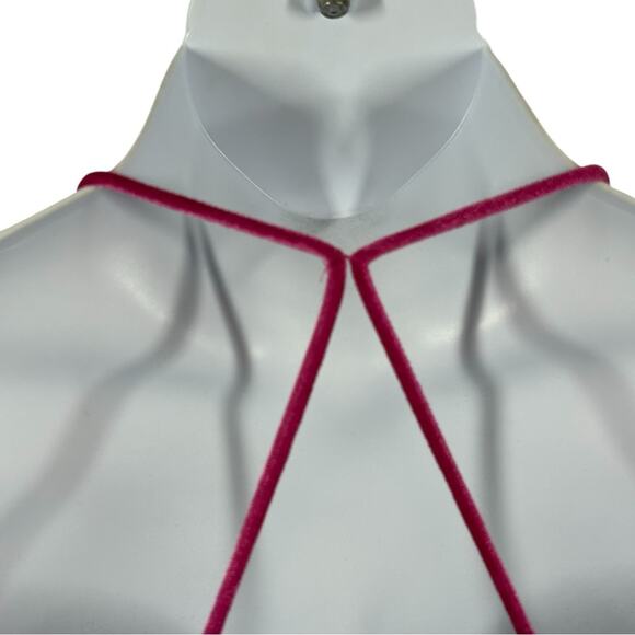 Revolve More To Come Kimmie Pink Velvet Mini Dress Sz M Barbiecore Party - Picture 8 of 14